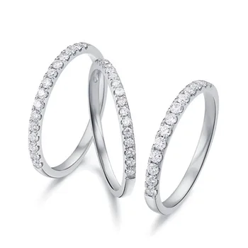 NINE'S Customized 18K White Gold Rose Gold Fashion Natural Diamond Ladies Ring Weddings Engagement Ring Fine Jewelry