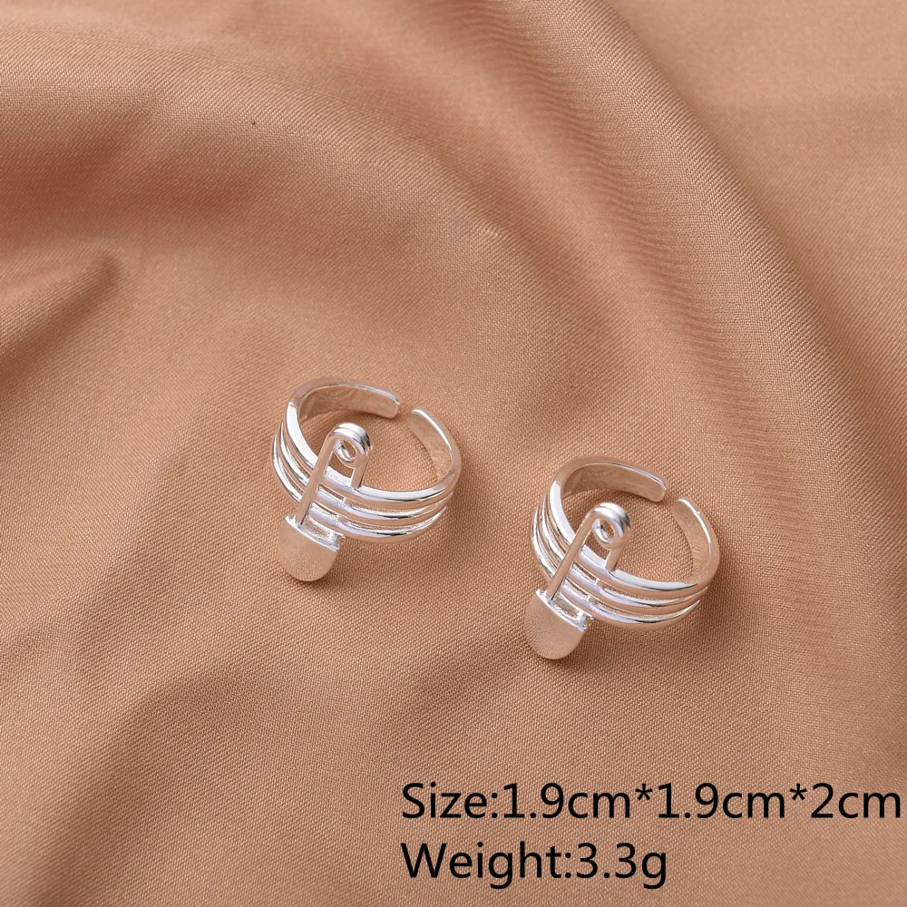 High quality adjustable silver plating opening rings personality initial rings for women minimalist jewelry wholesale