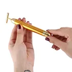 Care Handheld Beauty Device Vibrating Massager Pure 24k Gold Energy Bar For Face Care