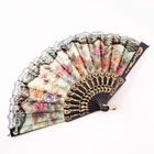 Fan Fan Hand Held Fans Wholesale Hign Quality Customised Fabric Multicolored Fold Hand Held Fan