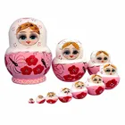 Doll Hot Sale Hand Painted Children's Custom Nesting Russian Doll Toy Wooden Matryoshka Doll