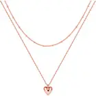 18k Gold Pendant 2 Laps 18K Gold Plated Fashion Elegant Heart Pendant Necklace For Women