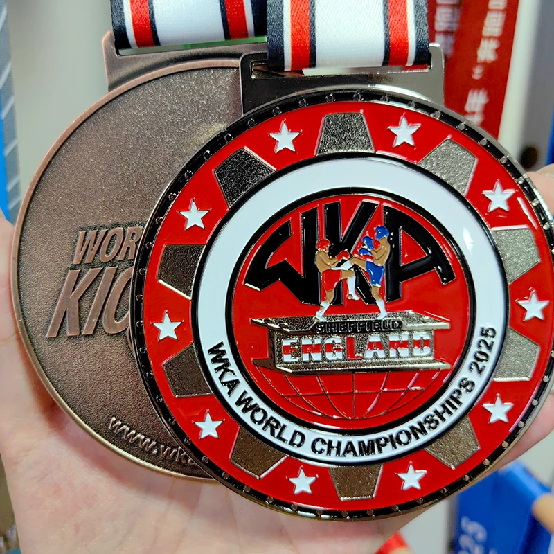 Custom Own Design Metal Sports Medal Enamel Logo for Football Boxing Soccer Wrestling Premium Metal Crafts Medals factory