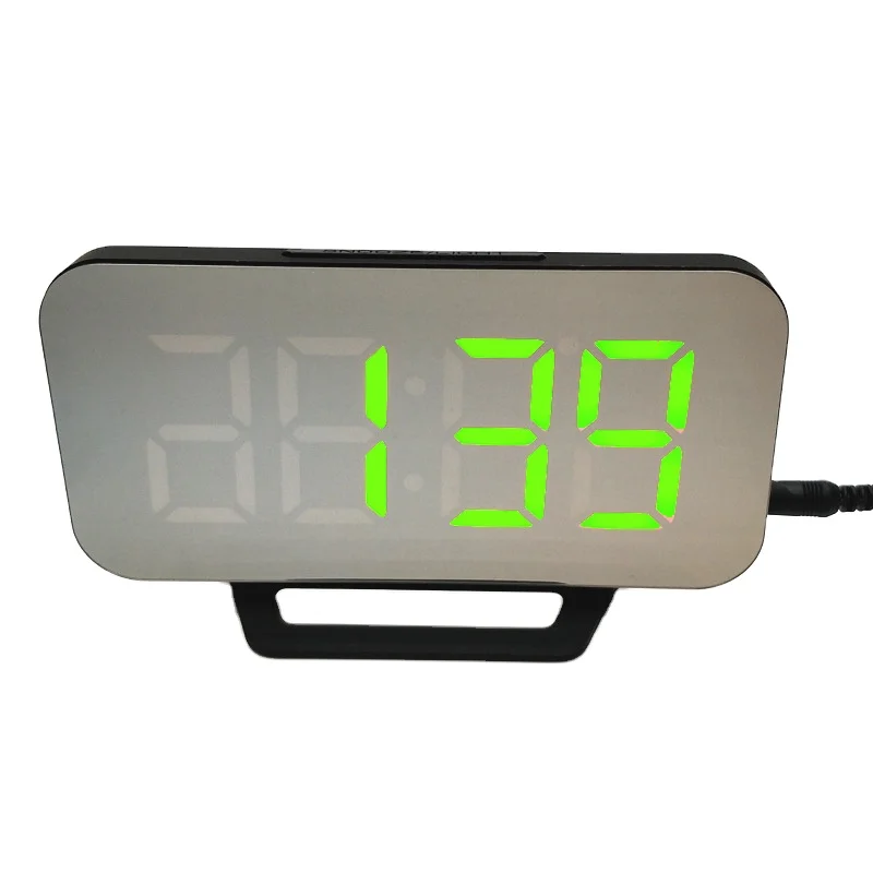 Digital Alarm Clock, Large Led Display With Dual Usb Charger Ports