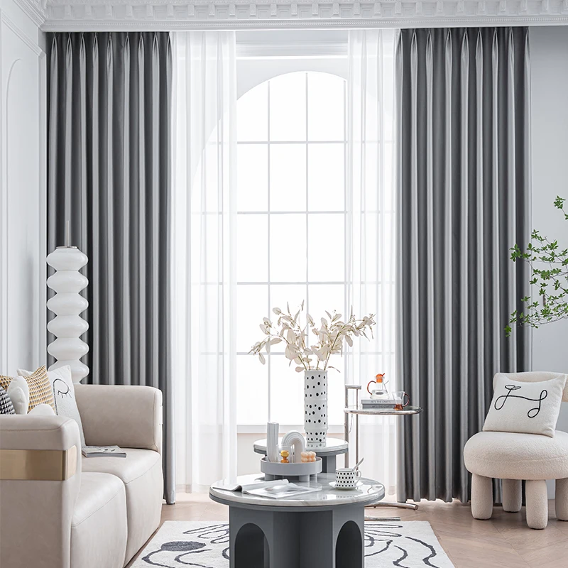 Room Darkening Grey Curtain, Polyester, Grommet - detail 36