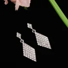 Diamond Earrings Earringsdiamond Factory Direct Supply Luxury Women Jewelry Diamond Drop Style Crystal Stud Earrings