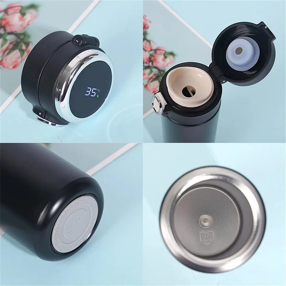 Led Temperature Display Double Wall Stainless Steel Vacuum insulated Smart Thermos Flask Water Bottle Gift Box Set