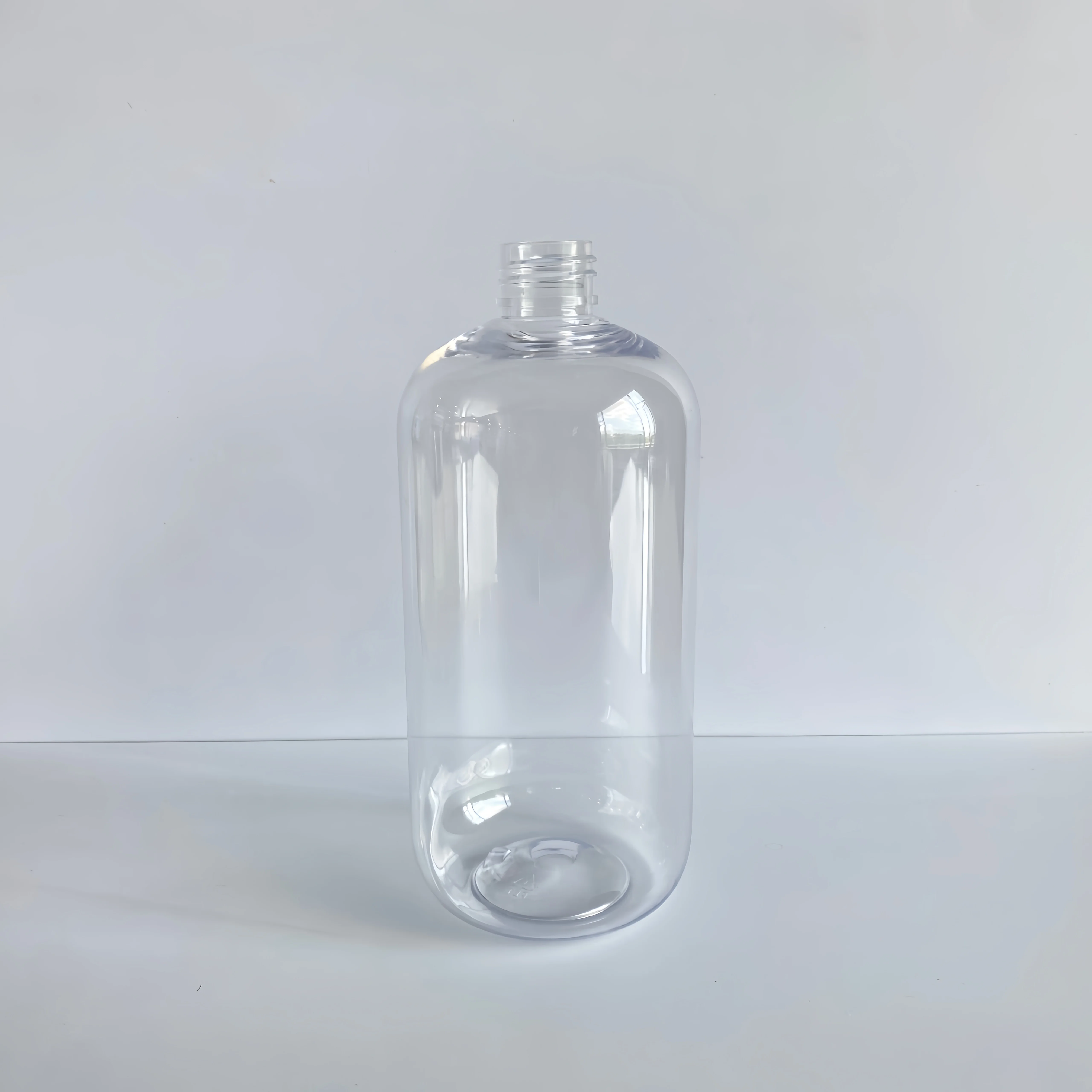 Custom Printed PET Plastic Cylinder Lotion Bottle with Flip Top Cap for Shampoo and Body Wash