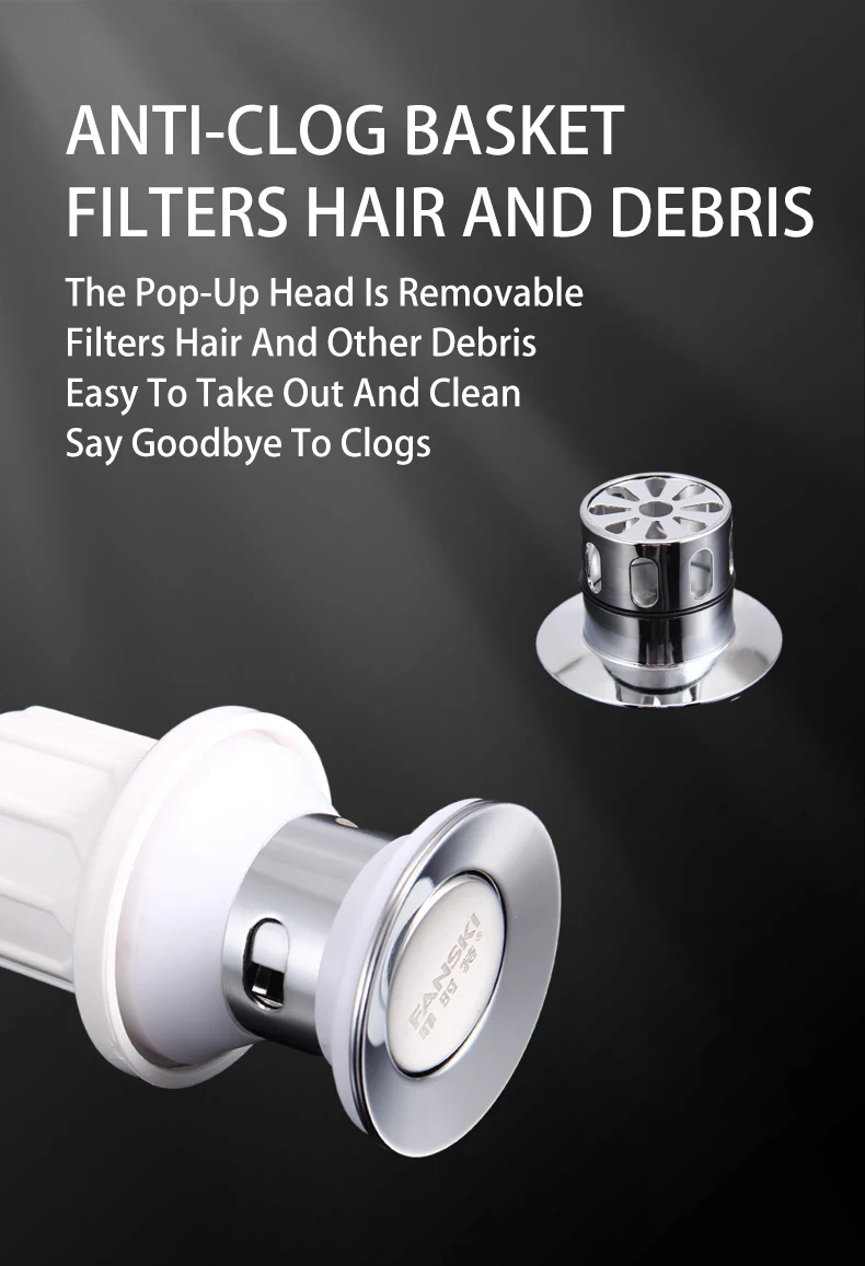 Modern Stainless Steel Pop-Up Drain Accessory for Hotels Serving Floor Basin Drain Strainer Pop-Up Stopper for Bathroom manufacture