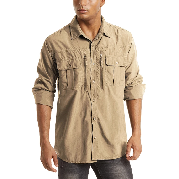 Mens Clothing Fishing Shirt Quick Dry Cargo Shirts For Men,Hiking Hunting Shirts Survival,Nylon Combat Shirt Tactical