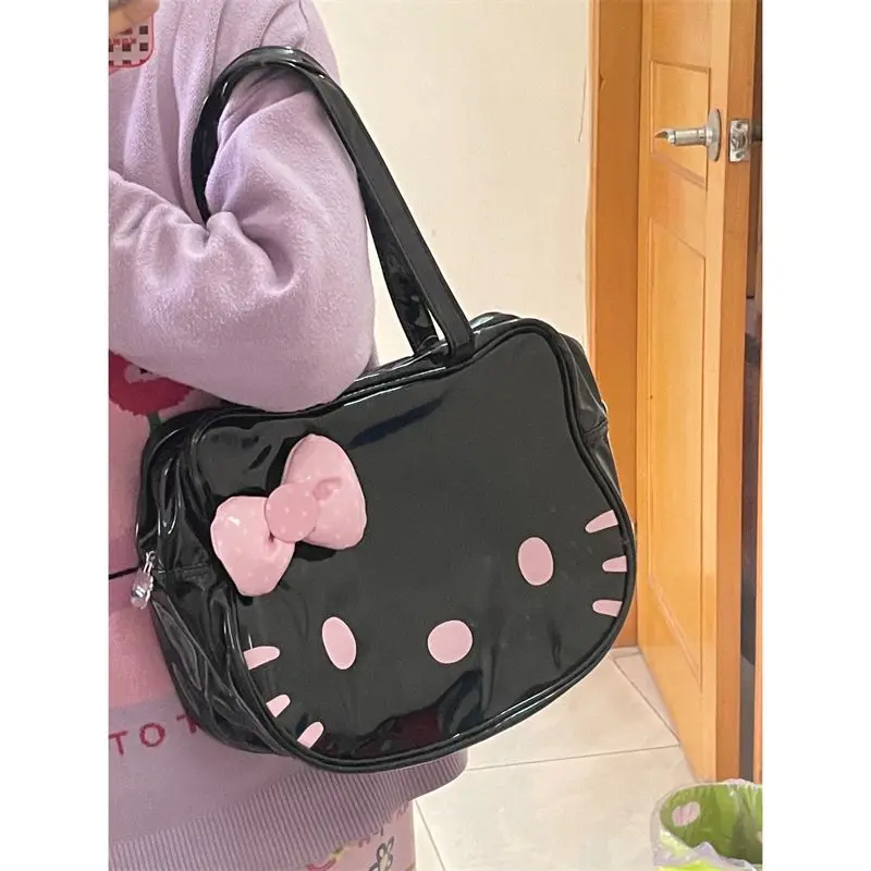 wholesale cute shopping handbag bags student girl cartoon women crossbody bag large capacity kawaii pu kitty shoulder bag
