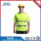 Work Safety Shirt Orange Color Safety Work Construction T Shirt With Pockets