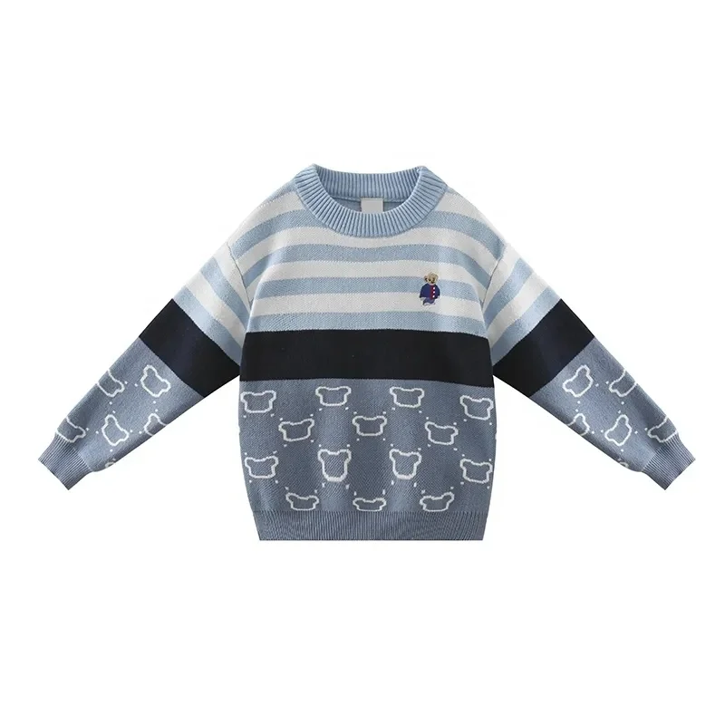 Autumn Winter Infant Toddler Children's Chunky Knit Vintage Pullover Girls Boys' Long Sleeve Loose Top Jumper Baby Sweater