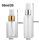 Spray Pet Bottle 50ml Transparent Mist Spray Pet Bottle 75ml 100ml 250ml Cosmetic Gold Spray Bottle