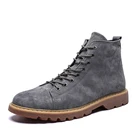 Casual Dress Genuine Leather Angle Boots Comfortable Lace Up Casual Ankle Men Boots