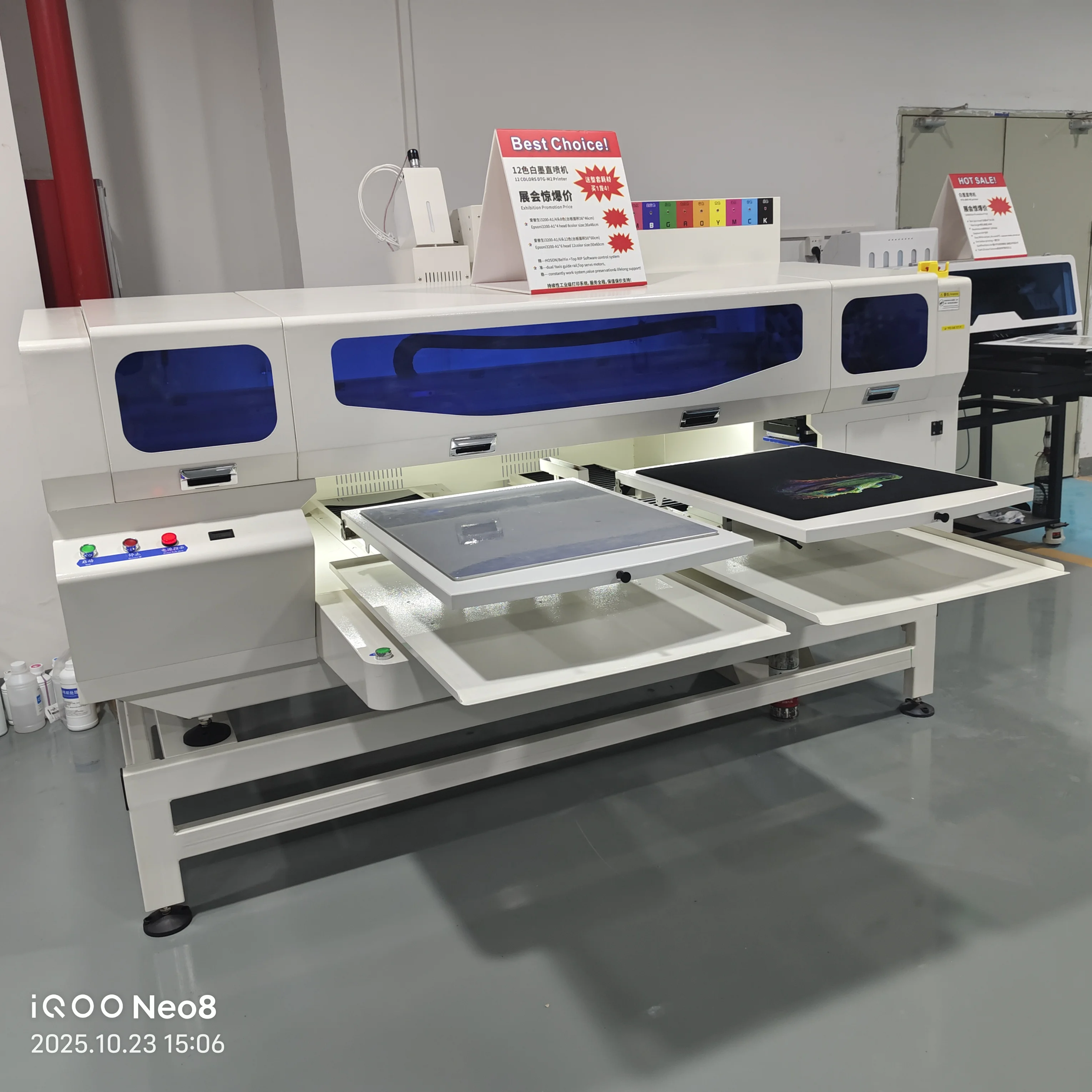 product white ink 3d printer for i3200 uv ink hosonsoft system 450x550mm print size 720x1440dpi resolution for hoodies t shirts flex-2