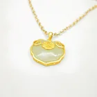 Sterling Silver 2020 Hot White Jade Stone Sterling Silver Fashion Hetian Jade Chinese Pendant Necklace
