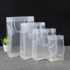 Plastic Gift Bag Proper Price Top Quality Waterproof Plastic PVC Transparent Gift Bag Frosted Shopping Bag
