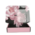Pink Recycled Packaging Recyclable Pink Customized Gift Packing Lamination Corrugated Mailer Packaging Box