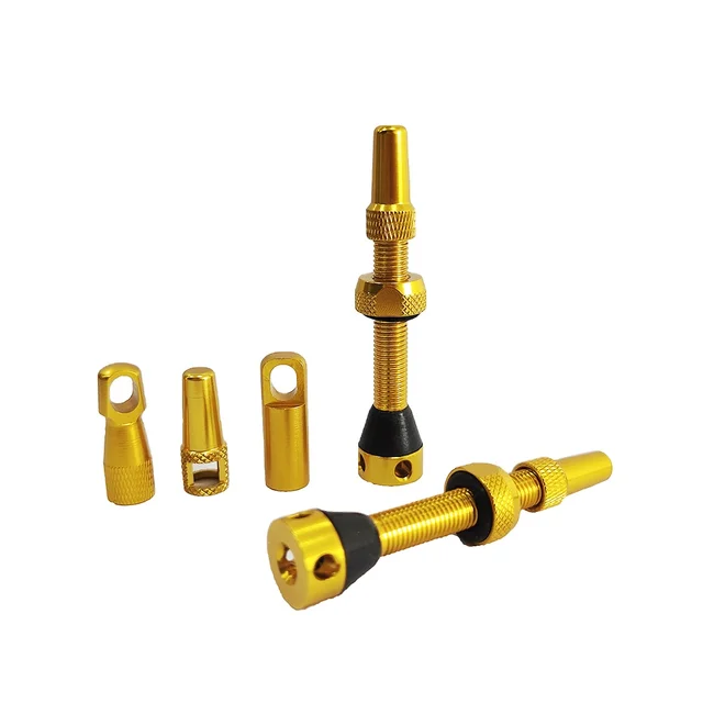 Aluminum Alloy bicycle tubeless presta valves with removable tool caps