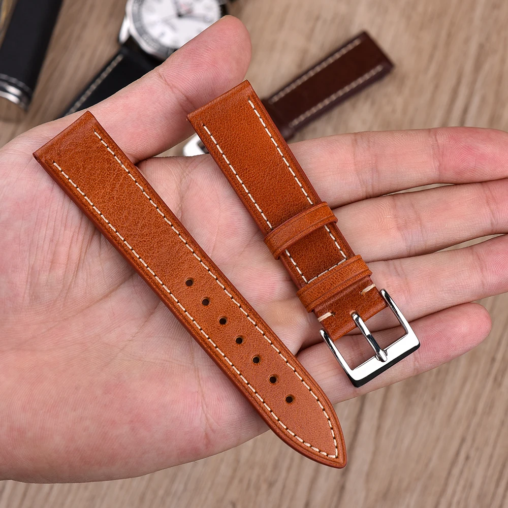 Handmade Vegetable Tanned Calfskin Leather Strap Replacement