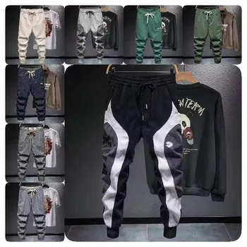 New men's multi-pocket utility cotton woven cargo pants large size tall men's large size straight cargo pants cargo pants