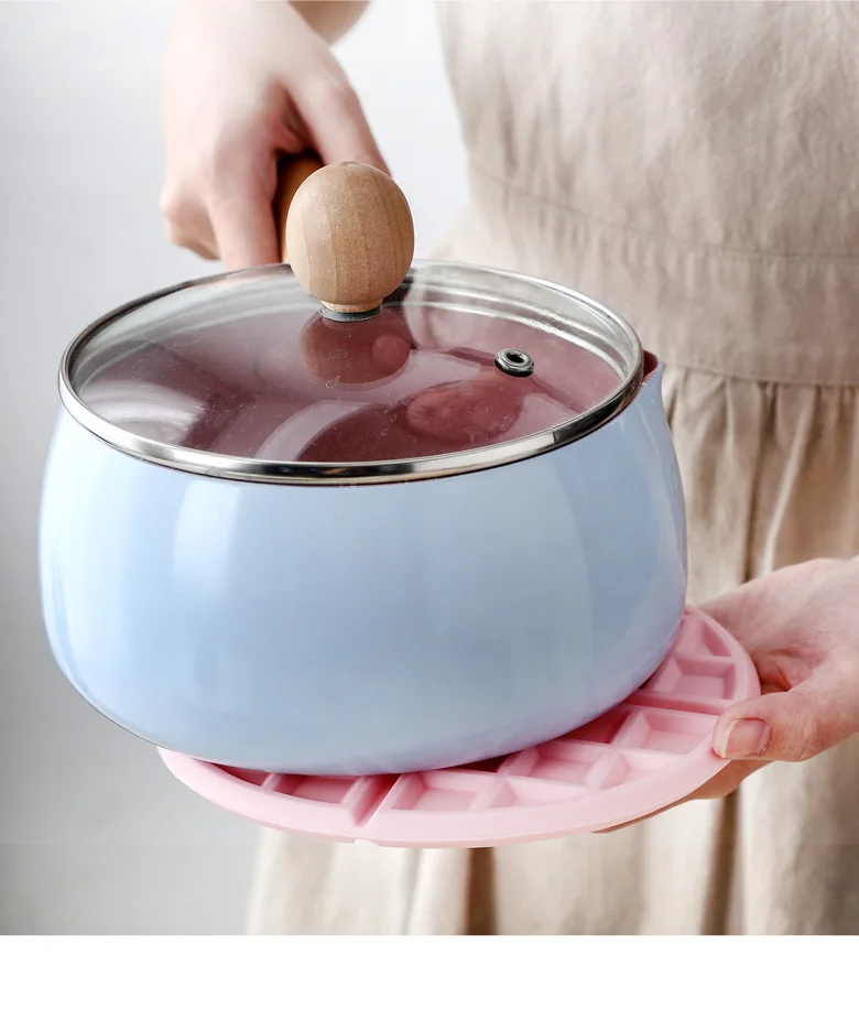Creative Waffle Silicone Pot Holder Insulation Mat Waterproof Non-slip Dining Table Placemat Insulation Placemat details