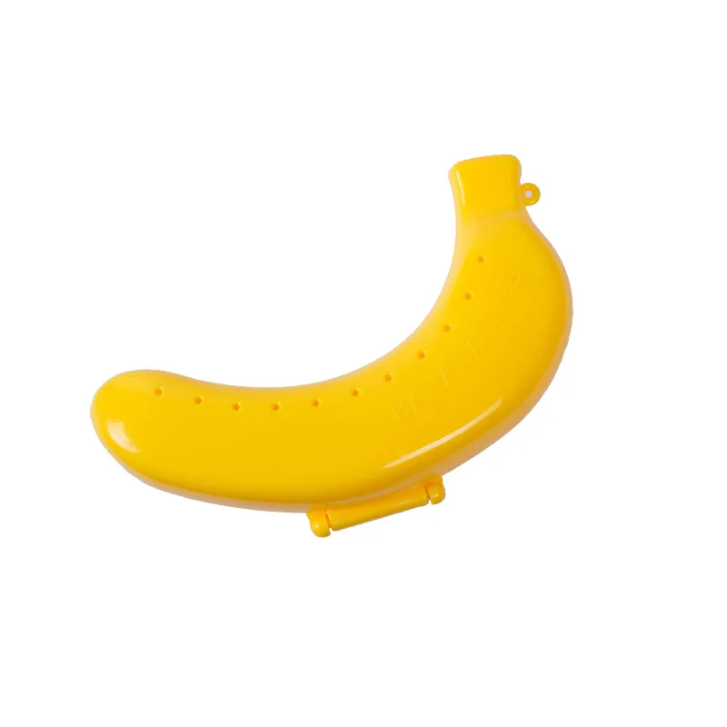 rosa / verde / giallo STONCEL 3X Plastic Travel Outdoor Banana Shape Case Holder Carrier Box Contenitore per frutta Storage 