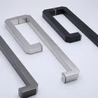 Bathroom 25*25 Square Tube Right Angle G-shaped Stainless Steel Glass Door Handle