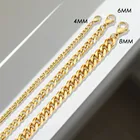 Jewelry Popular Hip Hop Link Jewelry Men Women 14k Gold Plated Necklace Stainless Steel Jewelry Necklace