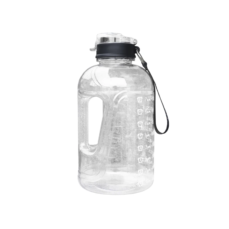 Clear Water Bottle Water Bottle 2 Liter 2.2L Gym Sports Drinking Half Gallon 64 OZ Motivational Water Bottle Custom Logo