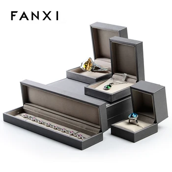 FANXI PU Jewellery Boxes For Ring Bangle Bracelet Watch Necklace Christmas Gift Packaging Custom Logo Leather Jewelry Box