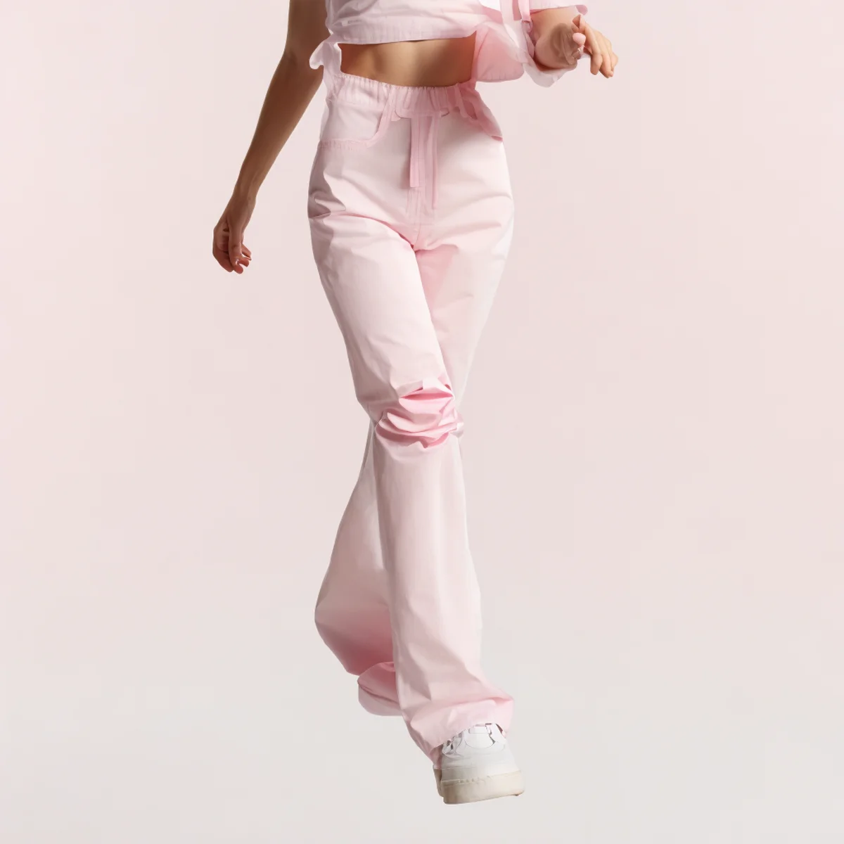 New Casual Fashion Zipper Pocket Wide Leg Pants Ripped Flare Denim Womens Jeans manufacture