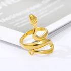 Snake Ring Snake Ring Woman High Quality 18k Gold Plated Unique Snake Ring Men Women Stainless Steel Jewelry