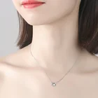 Sterling Silver Pendant Silver 925 Sterling Silver Smile Moon Pendant Necklace