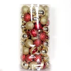 Christmas Fashionable Decoration Shatterproof Plastic Christmas Tree Ornaments Ball Set