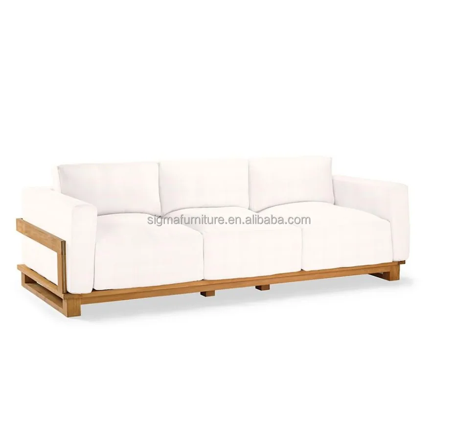 High end luxury outdoor sofa furniture sets wood outdoor modern sectionals