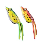 Frog Artificial Bait Realistic 3d Rubber Top Water Floating Jump Minnow Plastic Jigging Soft Frog Fishing Lures Set