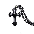 Obsidian High Quality Natural Black Obsidian Cross Amulet Pendant