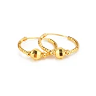 Hoop Jinxiuxing 24k Gold Plated Hoop Earring Base Gold Filled Solid Earring Women Wholesale