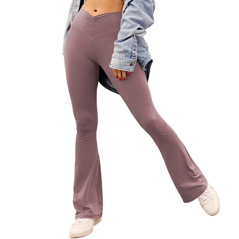 Wholesale New Products Workout Gym Fitness Leggings Plus Size Yoga Pants Flared Yoga Pants Plus Size Women's Pants