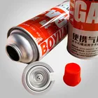 Can Butane Gas Valve Dia 65mm Butane Camping Aerosol Gas 400ml Tin Can / Cartridge Gas Can With Gas Valve
