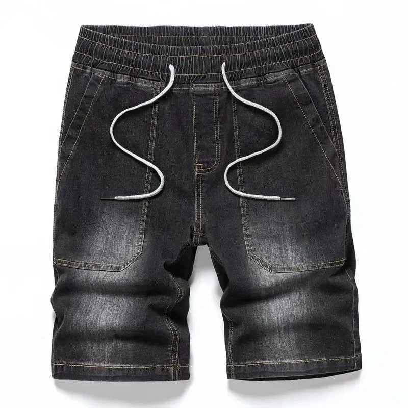 Men Fitness Shorts Youth Slim Mens Chino Casual Short Pants Custom Blue Jean Cotton Denim Shorts Men