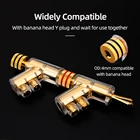 Connector YYAUDIO Hifi Audio Gold Plated Banana Lock Plugs HiFi Speaker Banana Connector
