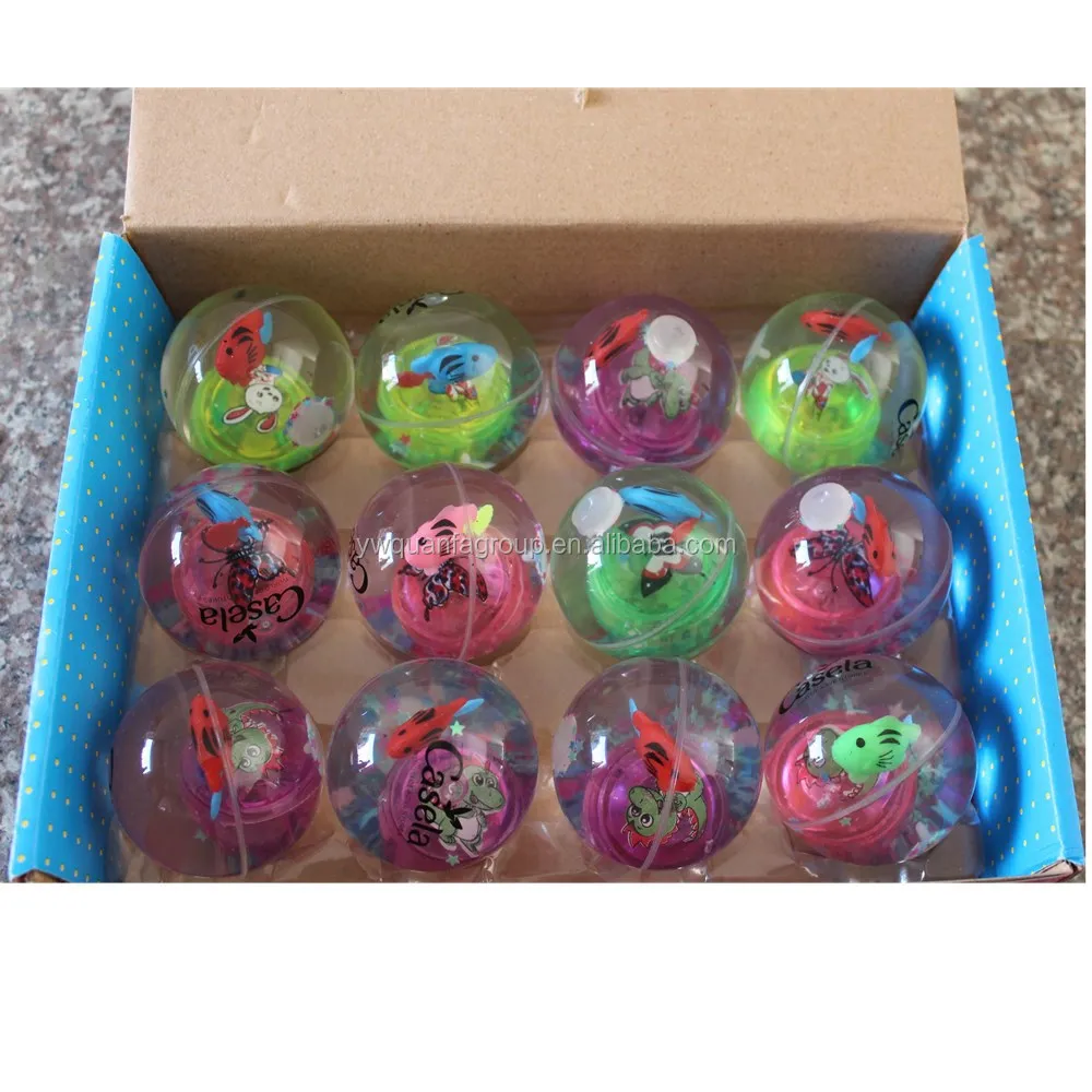 Yi Wu Wholesale Promotion  LED Water Bouncy Crystal Toy Ball With Float toy water filled balls personalized crystal ball