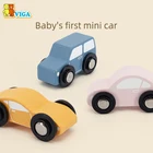 VIGA Wooden Engineering Car Double Decker Transporter Military Firefighting Children's Toy Car Model