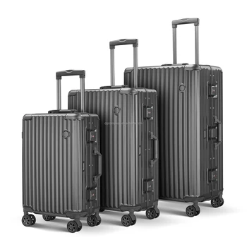 Hard Shell Luggage with Aluminum Frame ABS PC 3 size Suitcase Set Travel Carry on Suitcases with Silent Wheels