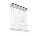Lights 2021 Latest Modern Style Rain Crystal Luxurious Pendant Lights Screw Crystal Pendant Lights