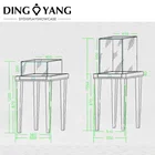 1 Stop Manufacturer Custom Pre Assembled Brush Golden Trade Show Jewelry Display Cases With Logo Lockable