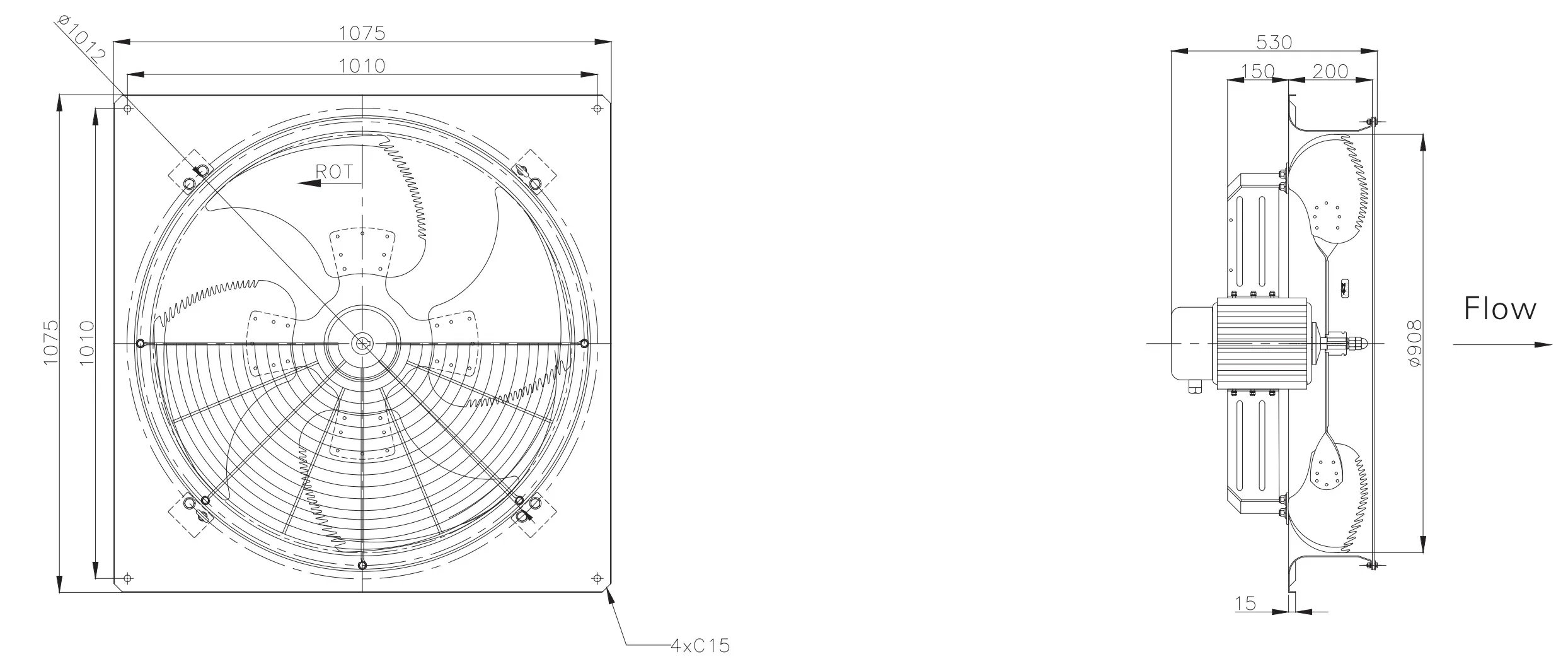 Axial Flow Fan, SANXIN, 380V, 2200W - detail 8